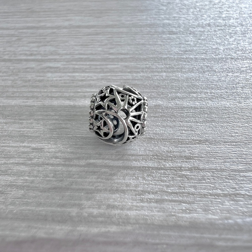 Pandora Openwork Sun Stars & Moon Charm Sterling Silver 799183C00